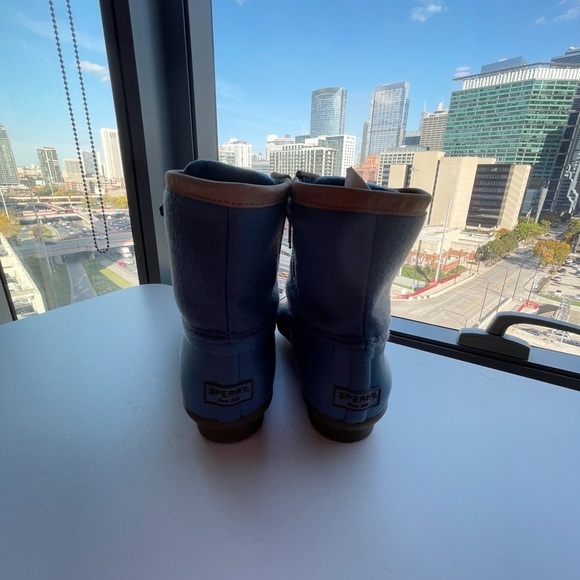 Sperry Top-Sider Saltwater Ankle Rubber Rain Snow Duck Boots Wool Lined Size 7 - Picture 6 of 6